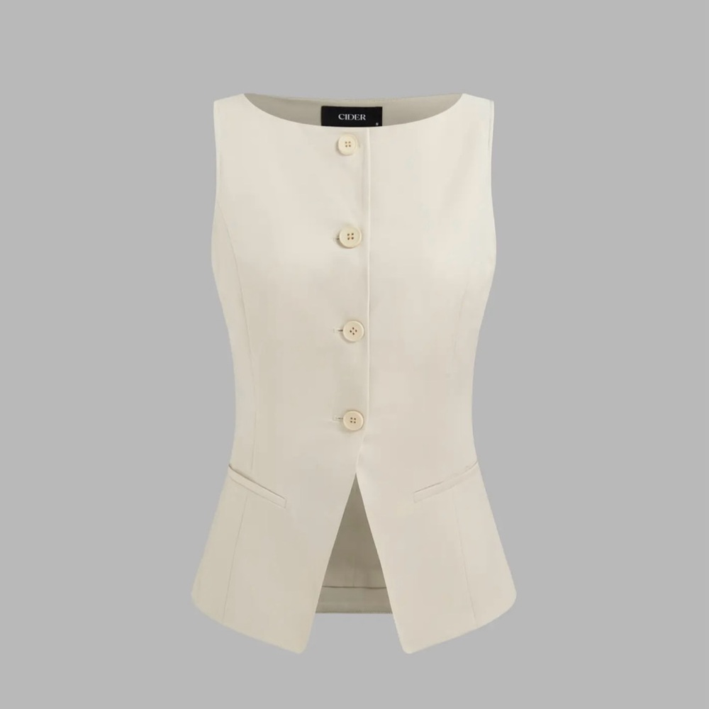 NWT Woven Boat Neck Vest